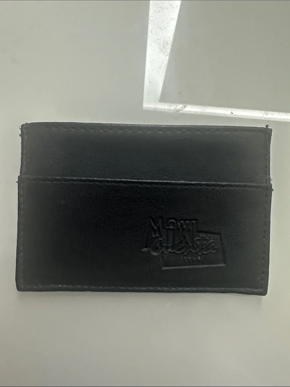 Montblanc Black Leather Slim Card Holder with Embossed Logo
